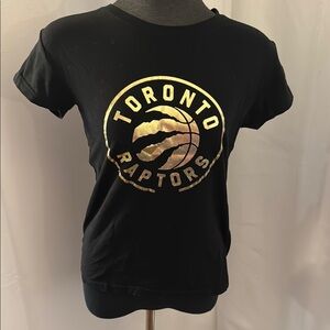 Toronto Raptors Vintage Black and Gold Women’s T-Shirt